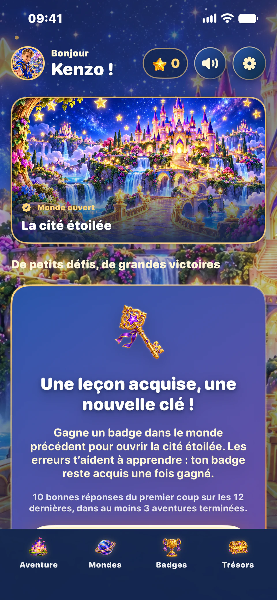 La cité étoilée sur iPhone : « Une leçon acquise, une nouvelle clé ! »